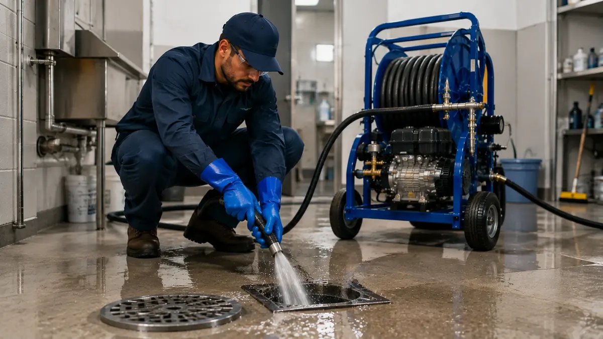 Floor Drain Hydro Jet Cleaning in Ridgecrest