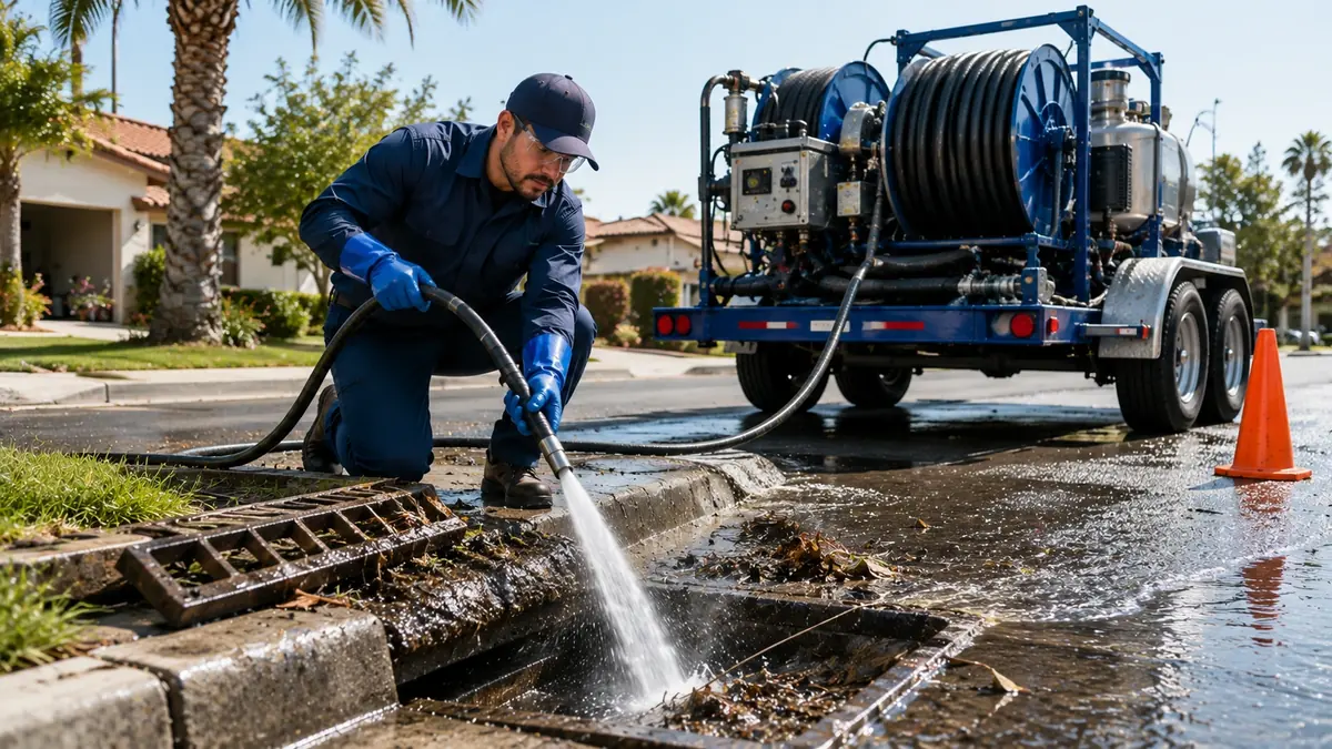 Storm Drain Hydro Jet Cleaning in Ridgecrest